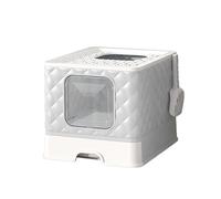 Fafeims Bac à Litière pour Chat à Bord Haut, Conception Semi-fermée, Système Détachable et Facile à Nettoyer, Fournitures D'intérieur pour Animaux de Compagnie (bac à litière pour Chat)