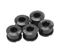 Fafeims Bicycle Survey Bike Bikes Bolts de A pour Le Traitement de la Anodisée pour Les Vélos de Montagne pour la Route, Alliage D'aluminium de 5 Pcs (Black)