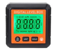 Fafeims Boîte de Niveau Magnétique Numérique avec Aimant pour les Réparateurs Automobiles de du Bois, Rapporteur de Jauge D'angle électronique Portable pour une Mesure Précise, Matériau ABS (ORANGE)