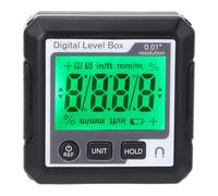 Fafeims Boîte de Niveau Magnétique Numérique avec Aimant pour les Réparateurs Automobiles de du Bois, Rapporteur de Jauge D'angle électronique Portable pour une Mesure Précise, Matériau ABS (noir