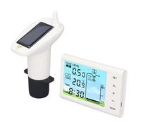 Fafeims Capteur de Niveau de Liquide pour Réservoir D'Eau, Profondeur Ultrasonique sans Fil avec Affichage rétroéclairé pour Alarme de Niveau Haut et Bas, Transmetteur IP65 pour une Efficace de la