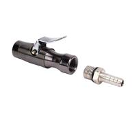 Fafeims Chuck à Air verrouillé, Laiton Lourd de 300 Psi et Mandrin en Acier Inoxydable avec Clips, Filetage Interne NPT 1/4 Pouce, 2 Mâchoires pour les Accessoires de Compresseur de Jauge (BLACK)