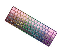 Fafeims Clavier 65 pour Cent, Petit Clavier de Jeu Rvb 68 Touches avec Rétroéclairage Réglable 18 Modes D'éclairage pour Les Joueurs sur PC Portable (Rose dégradé)