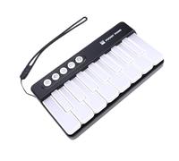 Fafeims Clavier de Jouet de Piano, Jouet D'instrument éducatif de Musique avec Clavier Lumineux coloré, Clavier de Piano Multifonctionnel et alimenté par Batterie pour Garçons et Filles (Black)