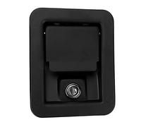 Fafeims Conception d'épreuve d'impact, Finition 'oxydation Anodique Noire, Verrouillage de Porte de Remorque de Construction en Acier Inoxydable Premium, Verrouillage de Porte 'entrée RV, de de