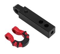 Fafeims Couplage de Remorque RC Car de Crochets de Remorquage Durable-Fan-Fan pour 1/8 1/10 Crawler RCATERS pour Le Sauvetage des Scènes (Noir avec Bouton Rouge)