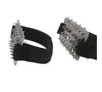 Fafeims Crampons à Glace Antidérapants 26 Pointes Crampons à Glace Chaussures Bottes Poignées pour Extérieur Hiver Marche Randonnée Escalade Pêche pour Les Groupes D'âge Acier Inoxydable