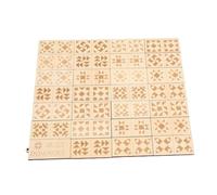 Fafeims Ensemble de Jeu éducatif Domino Quilt Block, Blocs de Puzzle en Bois Uniques pour Les Voyages en Famille, 28 Pièces pour Les Artisans