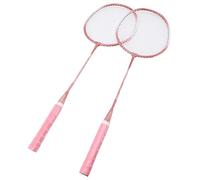 Fafeims Ensemble de Raquettes de Badminton, Raquette de Badminton d'absorption de Choc en Alliage de Fer avec Sac de Rangement, pour Les Enfants Adultes pour Les Débutants, Excellente élasticité et