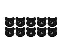 Fafeims Épilateur pour Poils d'animaux Multifonctions en Forme d'ours Mignon, Attrape-Cheveux Réutilisable, Machine à Laver pour Vêtements, Literie, Noir pour la Plupart des Scénarios (10 PCS)