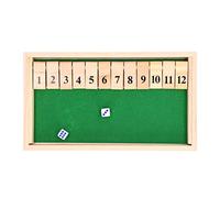 Fafeims Fermez Le Jeu de Dés de Boîte, Table de Plateau en Bois Familial Jeu de Mathématiques Jouet de Fête Portable pour Bars Ktv The House, Conception Polyvalente, Artisanat Exquis, Matériau