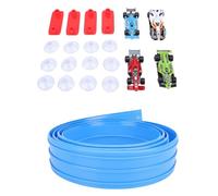 Fafeims Flex Tracks, Ensemble de Course Flexible alimenté par gravité avec Constructeur de Pistes Personnalisable, Jouet d'apprentissage STEM pour Garçons de 3 Ans et Plus, 21 Pièces