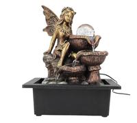 Fafeims Fontaine de Table Décorative avec Pompe Silencieuse, Lumière LED pour Salon, Matériau de qualité Supérieure, Fontaine Cascade USB, Ornement de Bureau pour Chambre à Coucher
