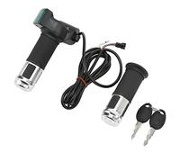 Fafeims Grip Papillon des Scooters électriques avec écran en Temps Réel pour un Jugement de Puissance Précis 12V-99V, Matière Plastique pour les Accessoires de Véhicules électriques (manche en argent)