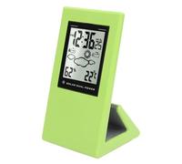 Fafeims Horloge Solaire LCD avec Thermomètre et Hygromètre, Minuterie Intégrée, Alimentation Batterie - pour Maison, Bureau, École, Serre
