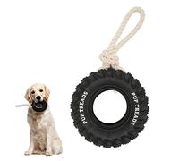 Fafeims Jouet à Mâcher pour Chien, Jouet à Rapporter en Pneu en Caoutchouc, Distributeur de Friandises Interactif, Intérieur et Extérieur pour Chiens de Taille Moyenne et Grande (Black)