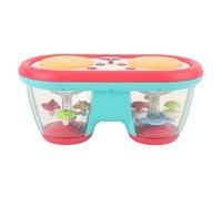 Fafeims Jouet Tambour à Clap Main, Jouet Musical ABS bébé, Tambour Percussion Multifonctionnel pour Les Tout-Petits Apprentissage Précoce, Piano électronique de Carrousel 3-en-1 (Rouge et Vert)