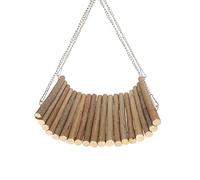Fafeims Jouets pour Hamster, Hamac en Bois pour Hamster, Balançoire, Arbuste, avec Chaînes Suspendues pour Petits Animaux de Compagnie, Jouet d'escalade en Cage pour Perroquets (20 * 30CM)