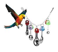 Fafeims Jouets pour Perroquets d'oiseaux, Ensemble D'anneaux à Mâcher Bagel Colorés pour Conures, Perruches, Calopsittes, Oiseaux d'amour, Accessoires de Décoration de Recherche de
