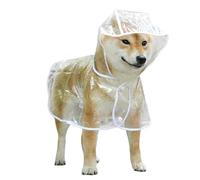 Fafeims Manteau Imperméable pour Chien, Poncho de Pluie pour Animaux de Compagnie avec Boutons Réglables pour Chiens de Petite et Moyenne Taille Marchant Les Jours de Pluie (White #78)