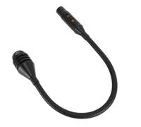 Fafeims Microphone à Col de Cygne, Micro DJ à Bobine Mobile XLR avec Alimentation 48 V et Tuyau Métallique Flexible pour Performances en Direct sur Barre de Scène