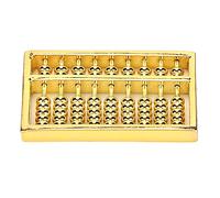 Fafeims Mini Boulier en Laiton, Outil de Calcul Mathématique Vintage Fait à la Main avec Texture Claire pour Enfants et Adultes, Collection de Décoration D'intérieur