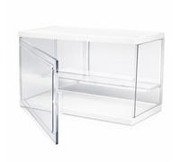 Fafeims Mini Vitrine Transparente pour Figurines d'action - Boîte de Protection Anti-Poussière avec Couvercle Amovible, Organisateur de Collection Compact et Élégant, Idéal pour Ex
