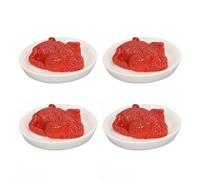 Fafeims Miniatures Dollhouse Accessoires, 20pcs 1:12 Échelle Miniature Aliments en Plastique avec Assiettes 1,5 Pouce de Maison de Poupée Réaliste pour Les Collectionneurs et la