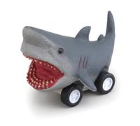 Fafeims Ocean Animal Toy Car, Tire Back Friction Powered Vehicle, sous-Marin Modèle de Créature de Mer pour Les Enfants Heure du Bain et Jeu de Plage (Grand Requin Blanc)