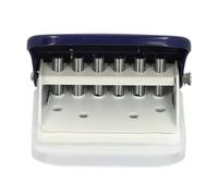 Fafeims Perforateur de Papier de Précision à 6 Trous pour A4 A5 B5, Perforateur à Lame en Métal, capacité de 5 Feuilles avec Règle de Positionnement pour Bureau, école, Usage Domestique (BLUE)