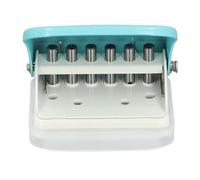 Fafeims Perforateur de Papier de Précision à 6 Trous pour A4 A5 B5, Perforateur à Lame en Métal, capacité de 5 Feuilles avec Règle de Positionnement pour Bureau, école, Usage Domestique (GREEN)