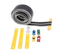 Fafeims Piste de Course Flexible pour Enfants, Ensemble de Course Automobile avec 4 Voitures à Grande Vitesse, Compteur de Jeu de Course Double, Piste de Passage Circulaire, pour