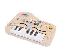 Fafeims Planche d'activité Sensorielle en Bois avec Interrupteur de Lumière LED, Jouet de Piano pour Les Tout-Petits, Jouet éducatif Sûr pour Les Activités de Développement des Compétences,