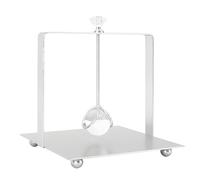 Fafeims Porte-Serviettes Plat en Métal avec Poignée de Levage, Distributeur de Serviettes en Papier carré Moderne et élégant - Support de Cuisine en Fer épais pour Restaurant, Hôtel, Bureau à (SILVER)