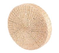 Fafeims Pouf Rond épais pour Coussin de Siège pour Yoga, Méditation, Décoration de Cérémonie du thé Zen, Matériau de Quenouille Fait à la Main, Coussin de Tatami Respirant 30 X 30 X 5,1 Cm pour Un