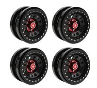 Fafeims RC Car Wheel Hub Améliorer Les Performances de la Voiture de 2,9 Pouces CNC CNC Aluminium en Alliage pour Axail SCX6 1/6 RC Car (Black)