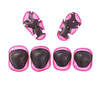 Fafeims Ta Rouleaux pour Les Enfants avec Casque Réglable, Garniture de Mousse Aborbants, Idéal pour Les Sports Extérieurs de Scooter, Taille, Plastique, Rouge/Bleu (Pink)