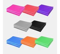 Fafeims Tapis de Yoga Pliable de 4 Mm pour les Voyages dans les Parcs de Cours de Pilates, Matériau PVC, Surface Antidérapante, Couleur Verte (BLACK)