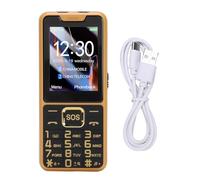 Fafeims Téléphone 4G pour Personnes âgées, écran HD de 2,6 Pouces avec Technologie Incassable, Grands Boutons pour Une Numérotation Facile, Lampe de Poche Latérale, clé d'urgence SOS (Gold)