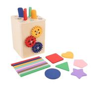 Fafeims Toys des Cubes d'activité en Bois de Classification éducative, Différents Engrenages et Blocs, Idéal pour L'éducation de la Petite Enfance