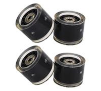 Fafeims Vols Longboard Bernes Magnétiques Friction High Rebound PU pour Les Croisières sur la Route et Les Longs Voyages de Distance Remplacent 4 STCS (Black)