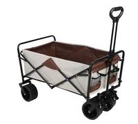 Fafeims Wagon Pliant, Panier de Plage Pliable avec Poignée Réglable pour Pique-Nique de Camping en Plein Air