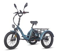 Fafrees F20 Mate E-Bike Tricycle Homologué pour la route Vélo électrique pliable 48V 21Ah 20" Vélo cargo charge 180Kg Bleu Bleu