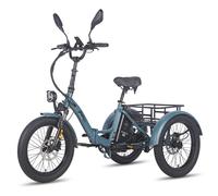 FAFREES F20 Mate Triporteur Électrique - Moteur 500W Batterie 48V21AH Freins Hydrauliques - Gris bleu