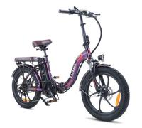 FAFREES F20 Pro - Vélo électrique 20"" - Moteur 250W - Batterie Amovible 36V/13Ah - Autonomie 150km - Shimano 7 Vitesses, Lila