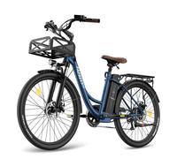 Fafrees F26 Lasting Ebike 26 Inches, 36v 20.3ah , 250w 25km/H, City E-Bike Range 80-200 Km, Load 120kg Blue Multicolore