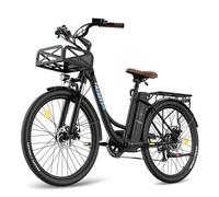 FAFREES F26 Lasting - Vélo électrique 26"" 250W - Batterie Amovible 20.3Ah/36V - Vélo de Ville - Shimano 7 - Autonomie 200 km, Noir