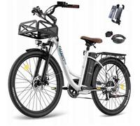 FAFREES F26 Lasting Vélo électrique urbain Batterie25AH 140KM 250W 26"" blanc