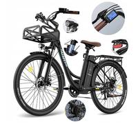 FAFREES F26 Lasting Vélo électrique urbain Batterie25AH 140KM 250W 26"" Noir