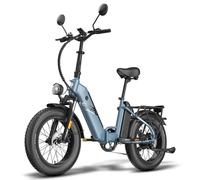 FAFREES FF20 Polar Vélo Électrique - Moteur 500W Batterie 48V13.4AH*2 Pneus 20 Pouces - Gris bleu